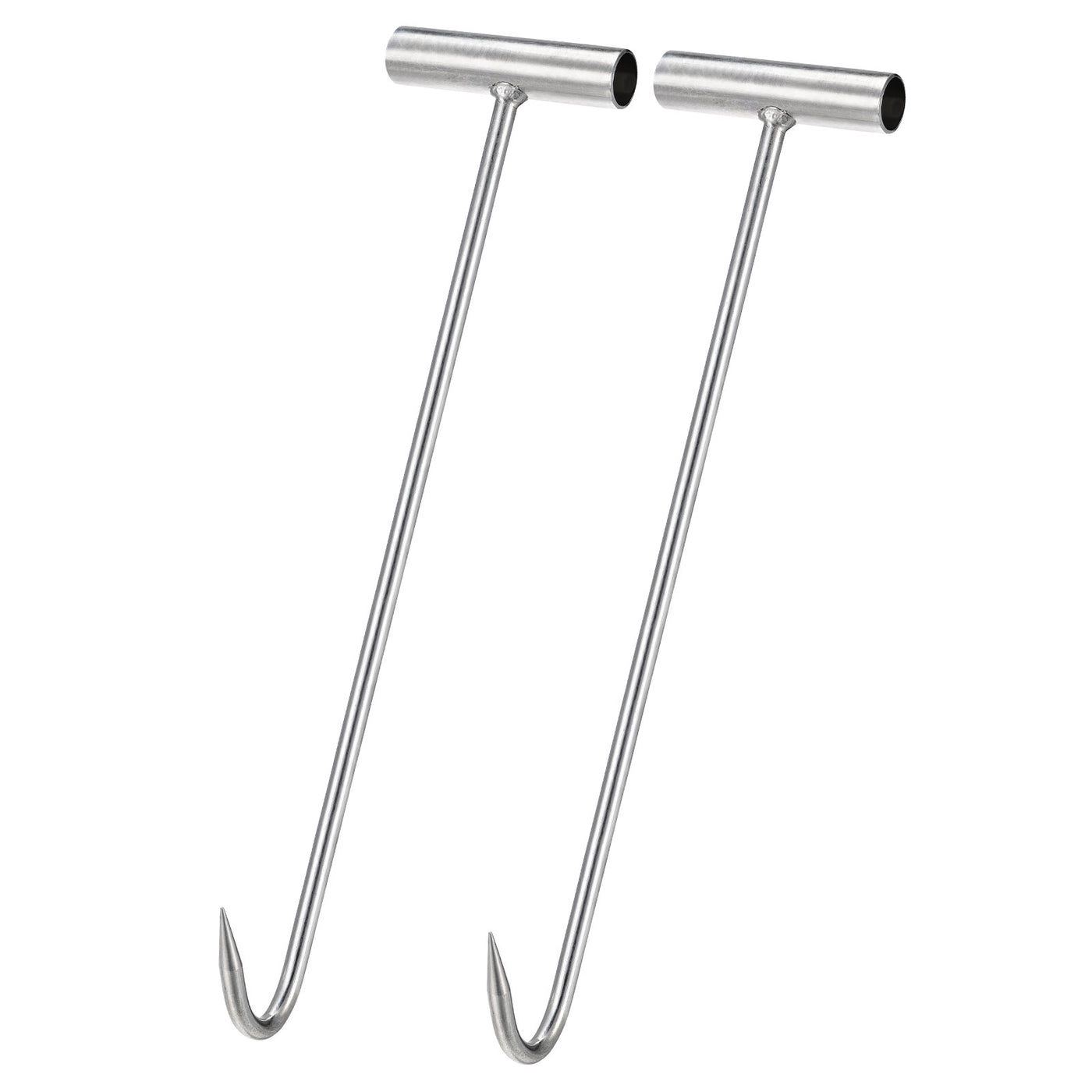 uxcell Uxcell 15.35" T-Handle Meat Boning Hook, Galvanized T Hooks for Restaurant 2Pcs