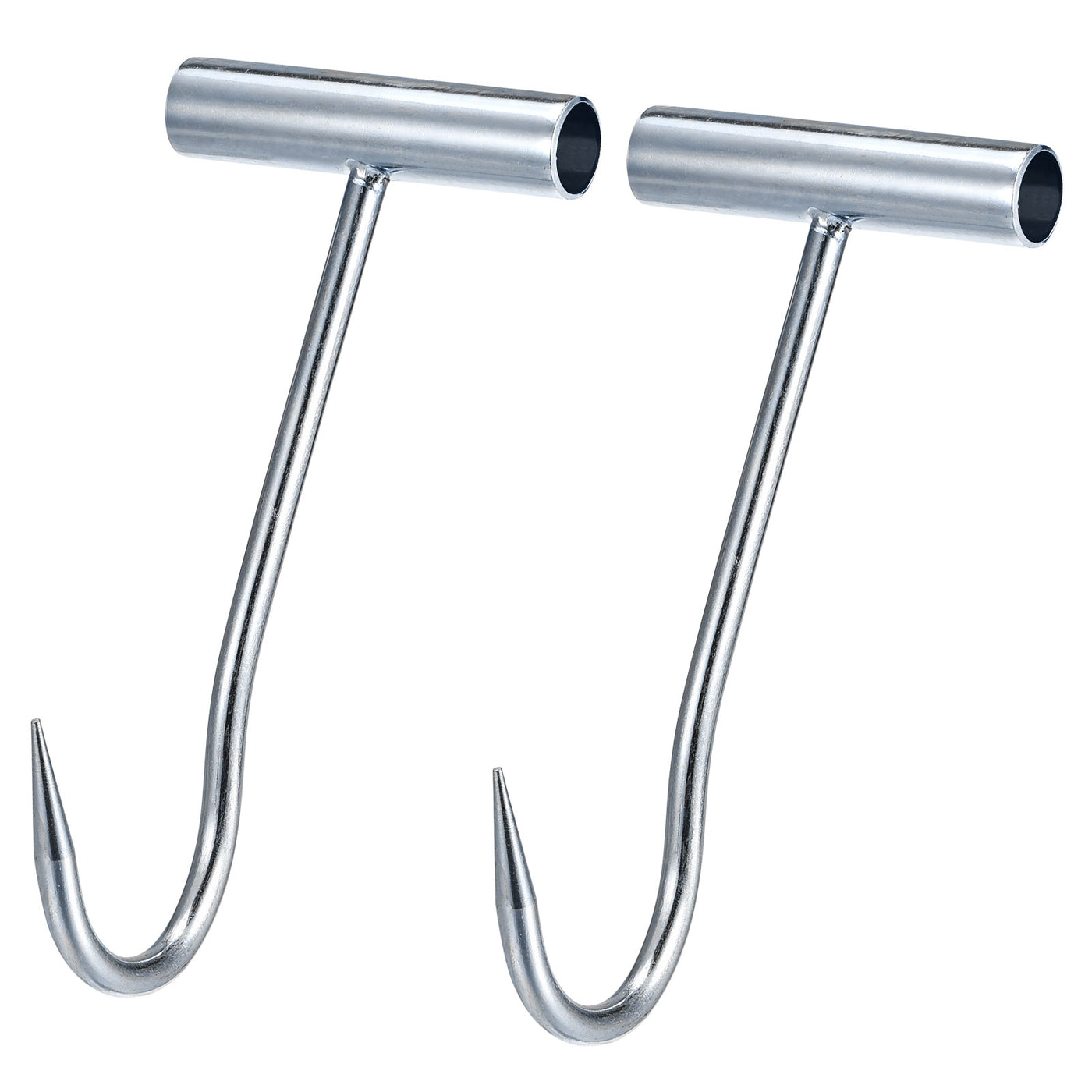 uxcell Uxcell 8" T-Handle Meat Boning Hook, Galvanized T Hooks for Restaurant 2Pcs