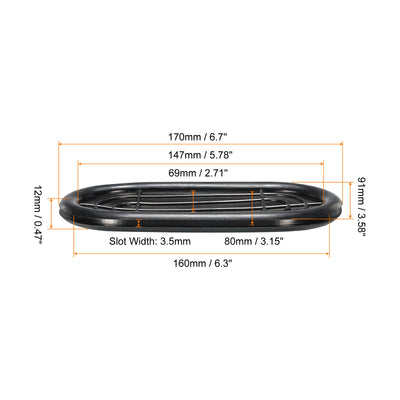 Harfington 6 Stück Gummitüllen Halterung Größe 80 x 160mm Oval Doppelseitig für Kabelschutz