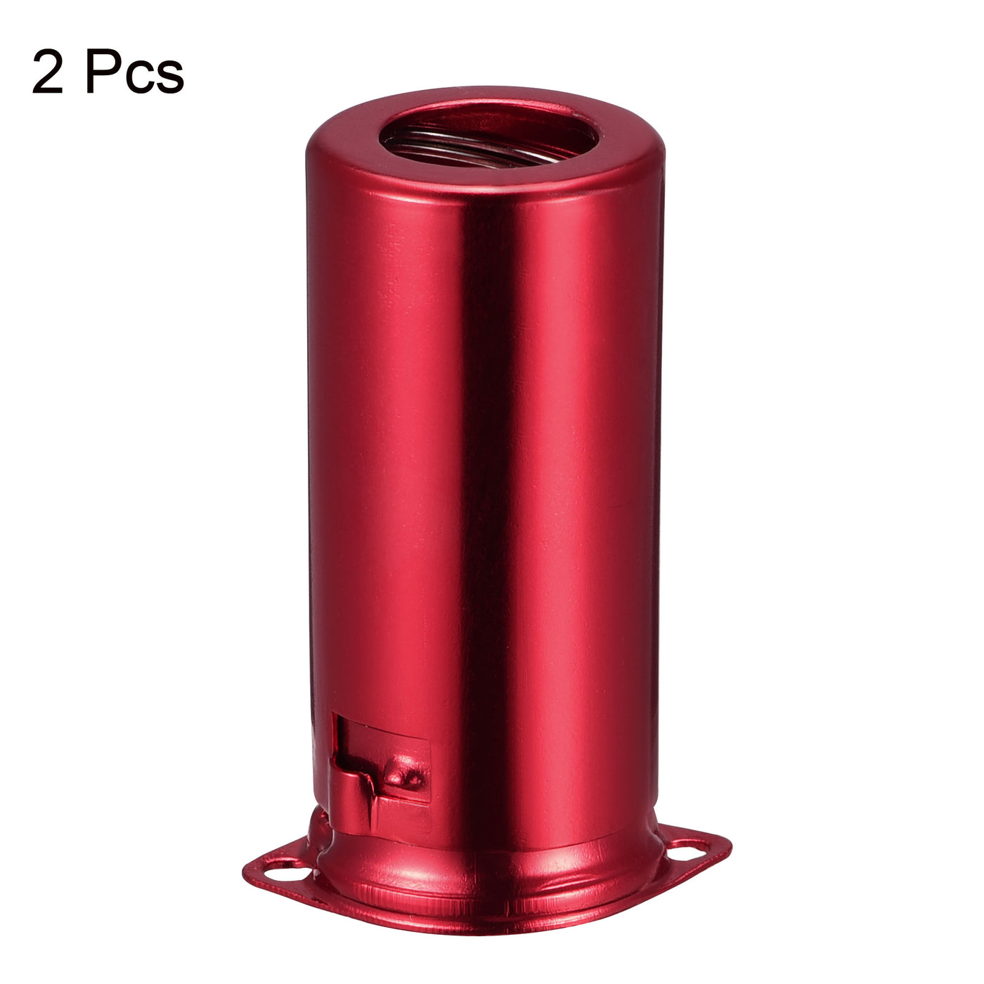 Harfington 9pin Ceramic Vacuum Tube Socket 53mm Aluminum Shield for 12AX7 12AU7 Tube Red 2pcs