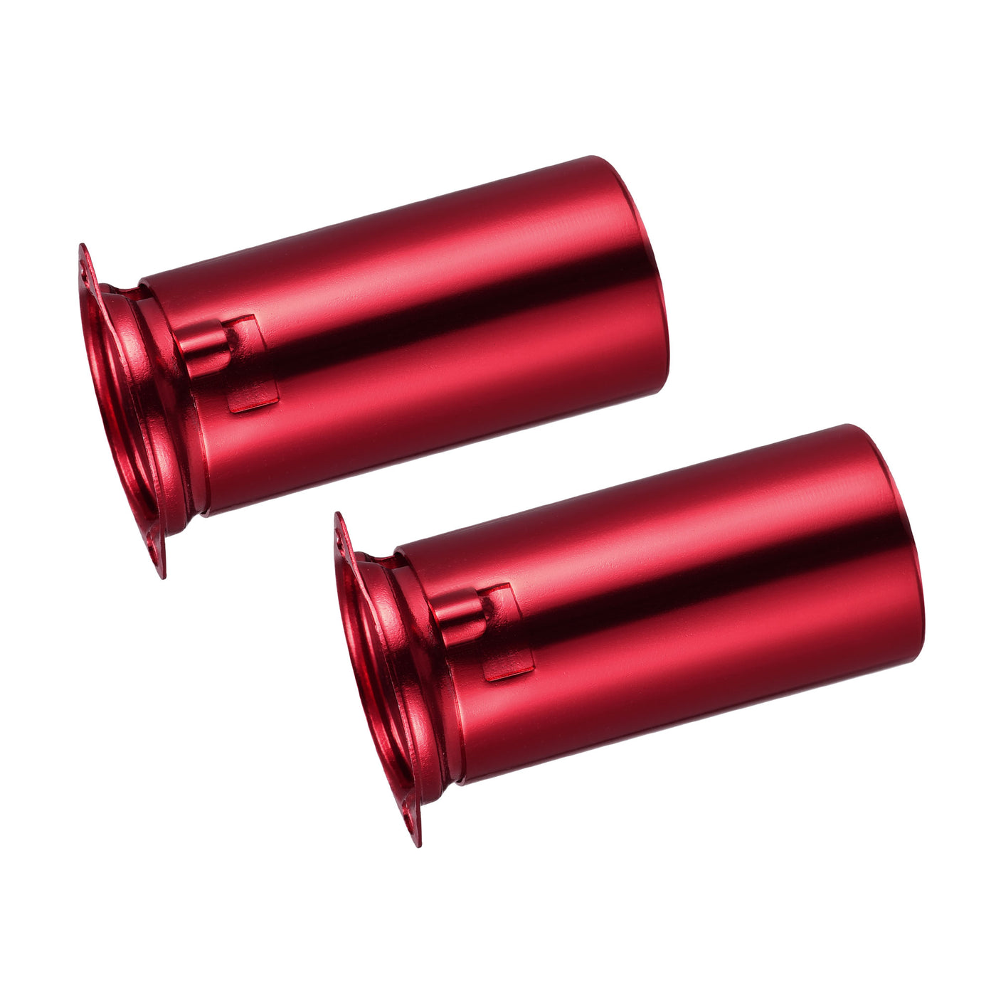 Harfington 9pin Ceramic Vacuum Tube Socket 53mm Aluminum Shield for 12AX7 12AU7 Tube Red 2pcs