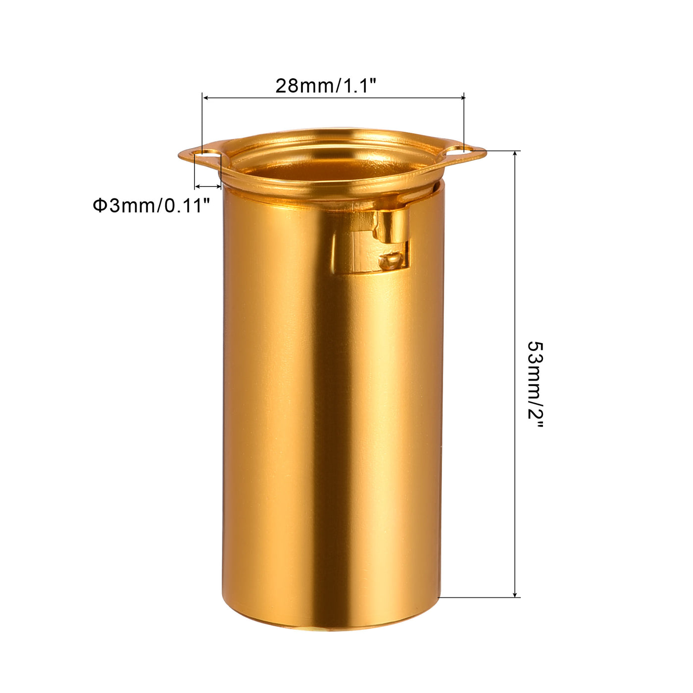 Harfington 9pin Ceramic Vacuum Tube Socket 53mm Aluminum Shield for 12AX7 12AU7 Tube Yellow 2pcs