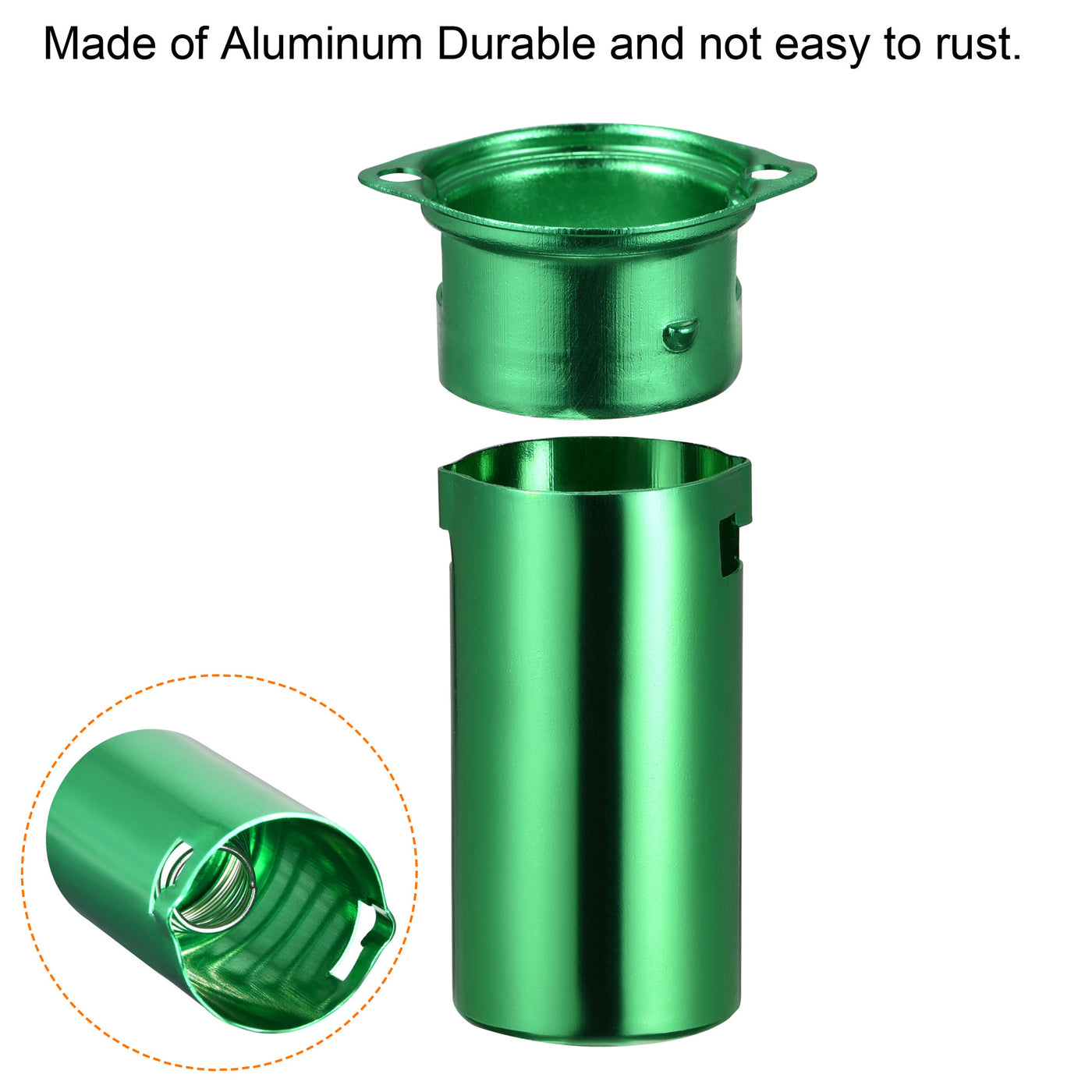 Harfington 9pin Ceramic Vacuum Tube Socket 53mm Aluminum Shield for 12AX7 12AU7 Tube Green 2pcs