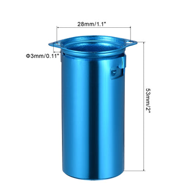 Harfington 9pin Ceramic Vacuum Tube Socket 53mm Aluminum Shield for 12AX7 12AU7 Tube Blue 2pcs