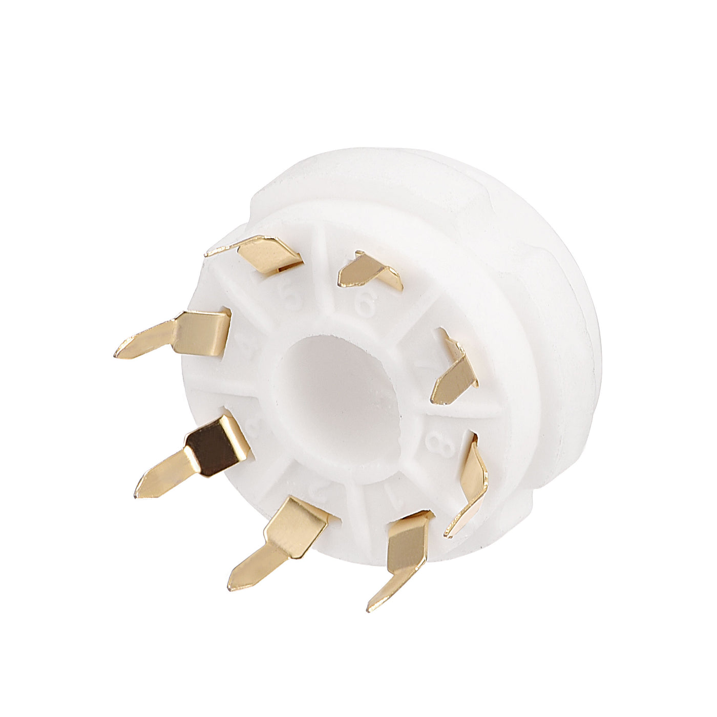 Harfington 8pin Tube Socket Ceramics,for Vacuum Tube,Gold Plated for KT88 6SL7 Tube 2pcs