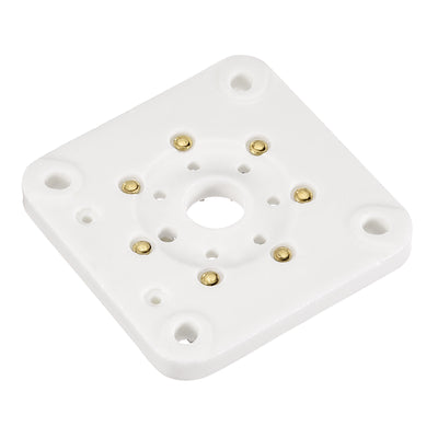 Harfington 7pin Tube Socket Ceramics,for Vacuum Tube,Tinning Plate for 6C33 Tube