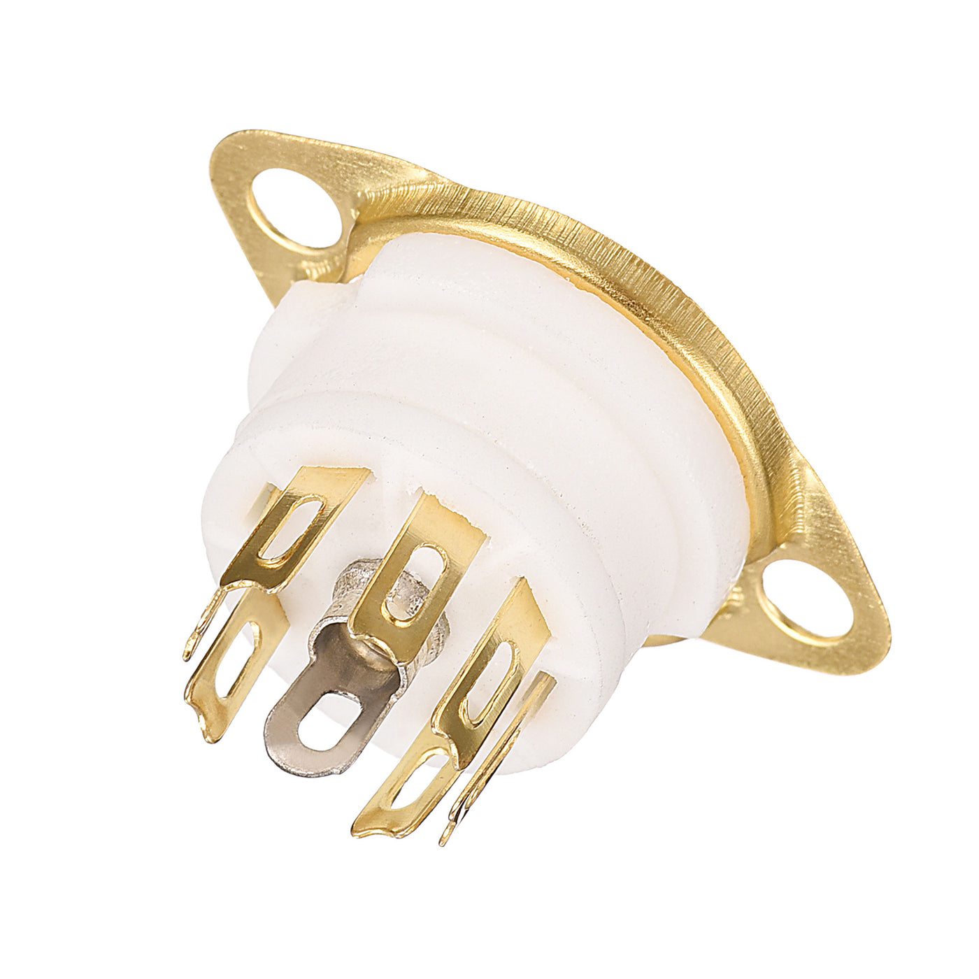 Harfington 7pin Tube Socket Ceramics,for Vacuum Tube,Gold Plated for EAA91 EC92 Tube