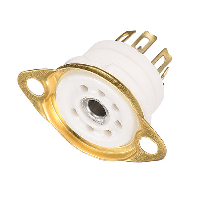 Harfington 7pin Tube Socket Ceramics,for Vacuum Tube,Gold Plated for EAA91 EC92 Tube