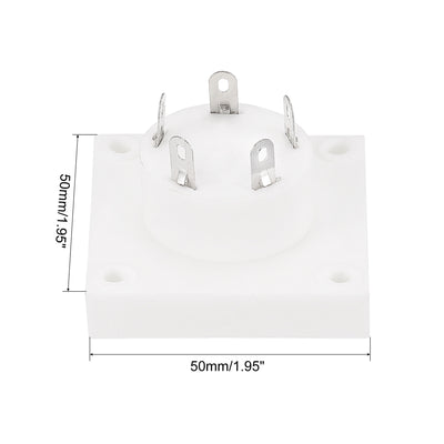 Harfington 5pin Tube Socket Ceramics,for Vacuum Tube,Tinning Plate for Aa,Ba,Cd, Da Tube