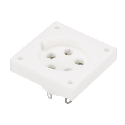 Harfington 5pin Tube Socket Ceramics,for Vacuum Tube,Tinning Plate for Aa,Ba,Cd, Da Tube