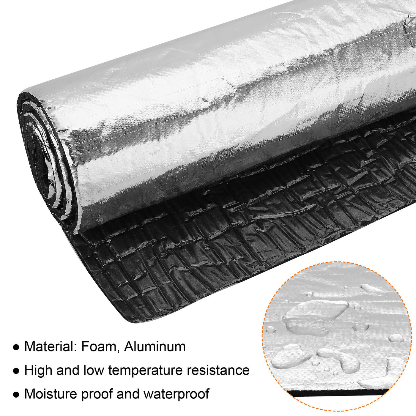 Harfington Insulation Broad Width  Thick Adhesive Heat Resistant Thermal Barrier Aluminum Foam Sheet for Roof Wall HVAC