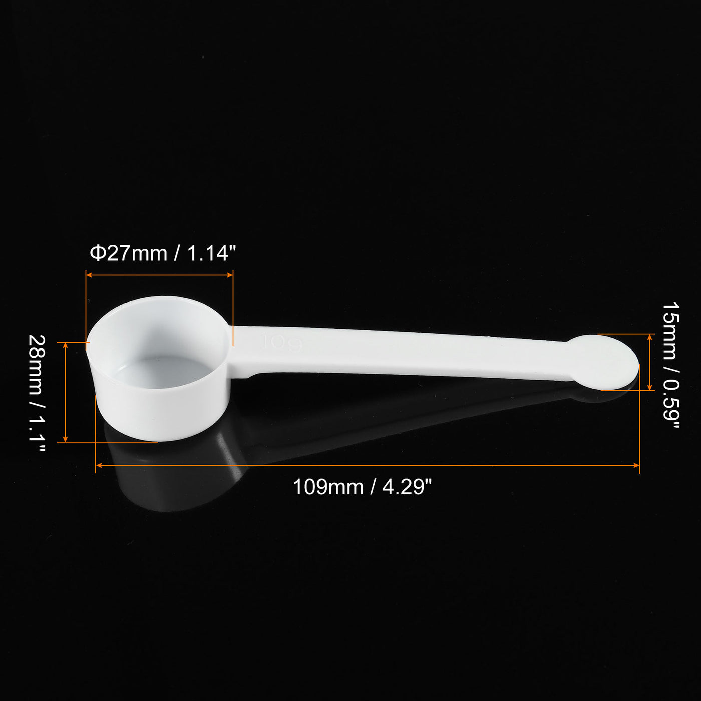 Harfington Micro Spoons 10 Gram Measuring Scoop Plastic Flat Bottom Mini Spoon 30Pcs