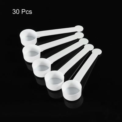 Harfington Micro Spoons 10 Gram Measuring Scoop Plastic Flat Bottom Mini Spoon 30Pcs