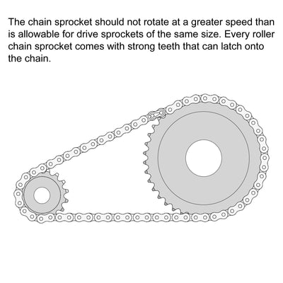 Harfington Uxcell 9 Teeth Sprocket Single Strand 1/2" Pitch, 10mm Bore Carbon Steel