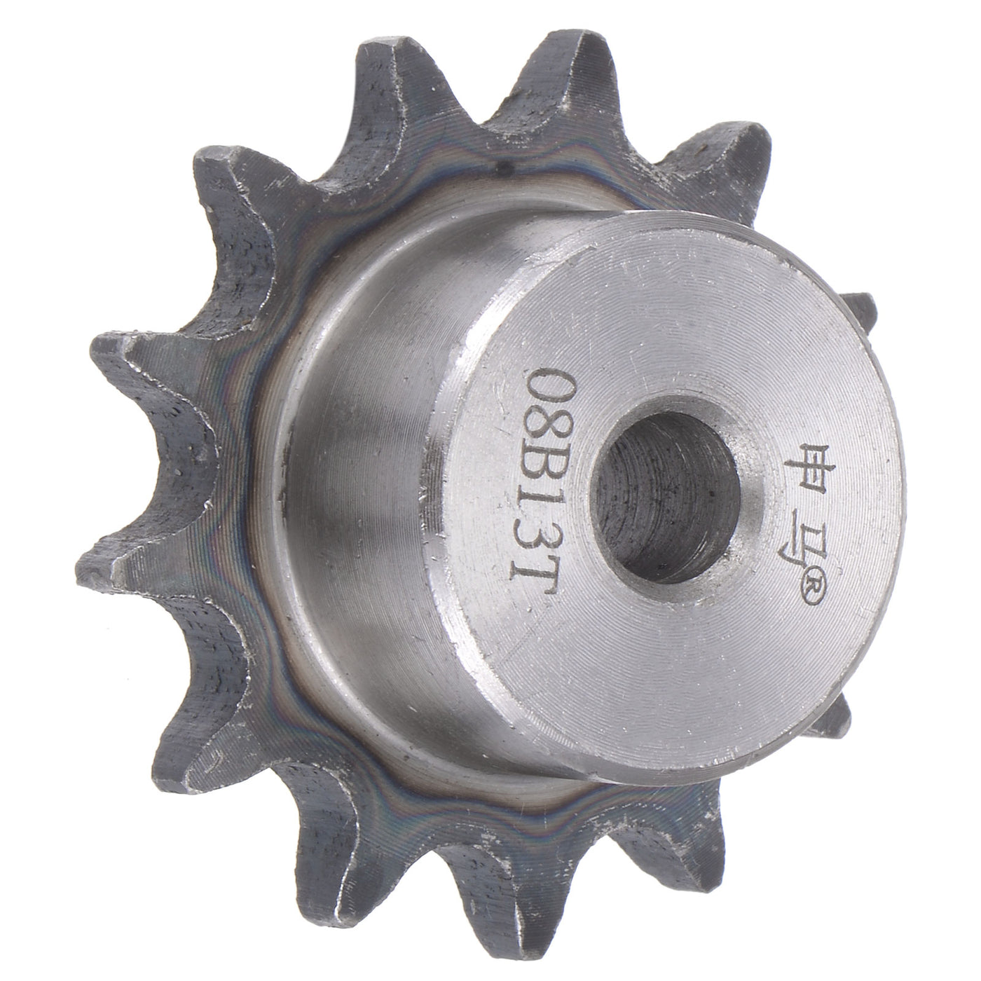 uxcell Uxcell 13 Teeth Sprocket Single Strand 1/2" Pitch, 10mm Bore Carbon Steel