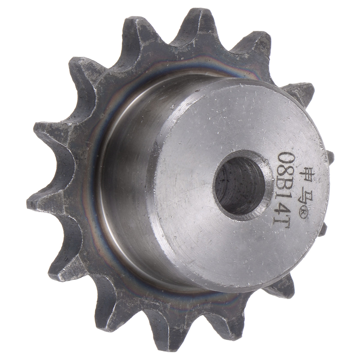 uxcell Uxcell 14 Teeth Sprocket Single Strand 1/2" Pitch, 10mm Bore Carbon Steel