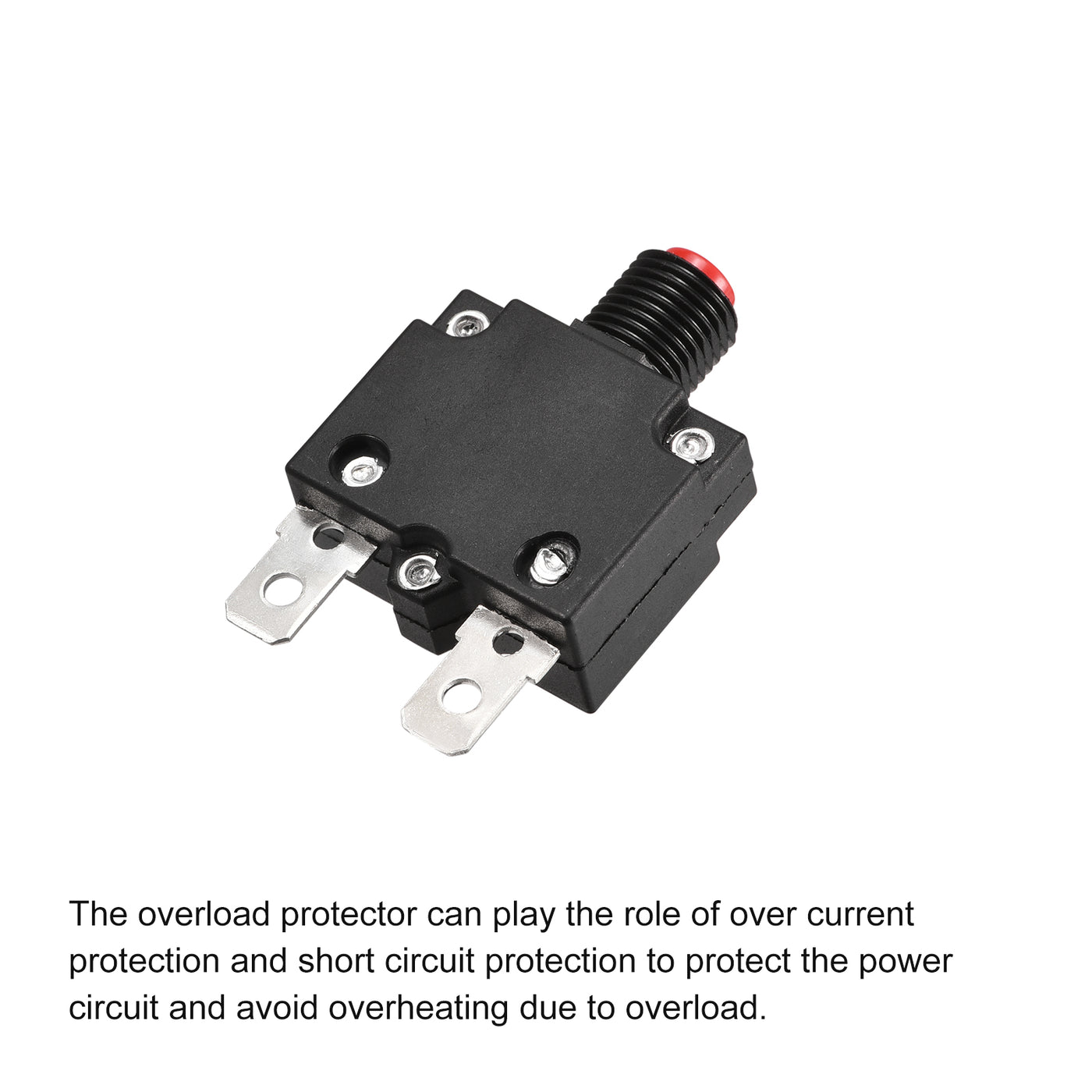 Harfington Circuit Overload Protector 9A AC125/250V DC32V Push Button Thermal Circuit Breaker for Air Compressor 5pcs