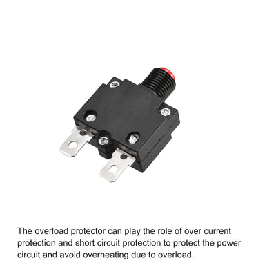 Harfington Circuit Overload Protector 18A AC125/250V DC32V Push Button Thermal Circuit Breaker for Air Compressor 3pcs