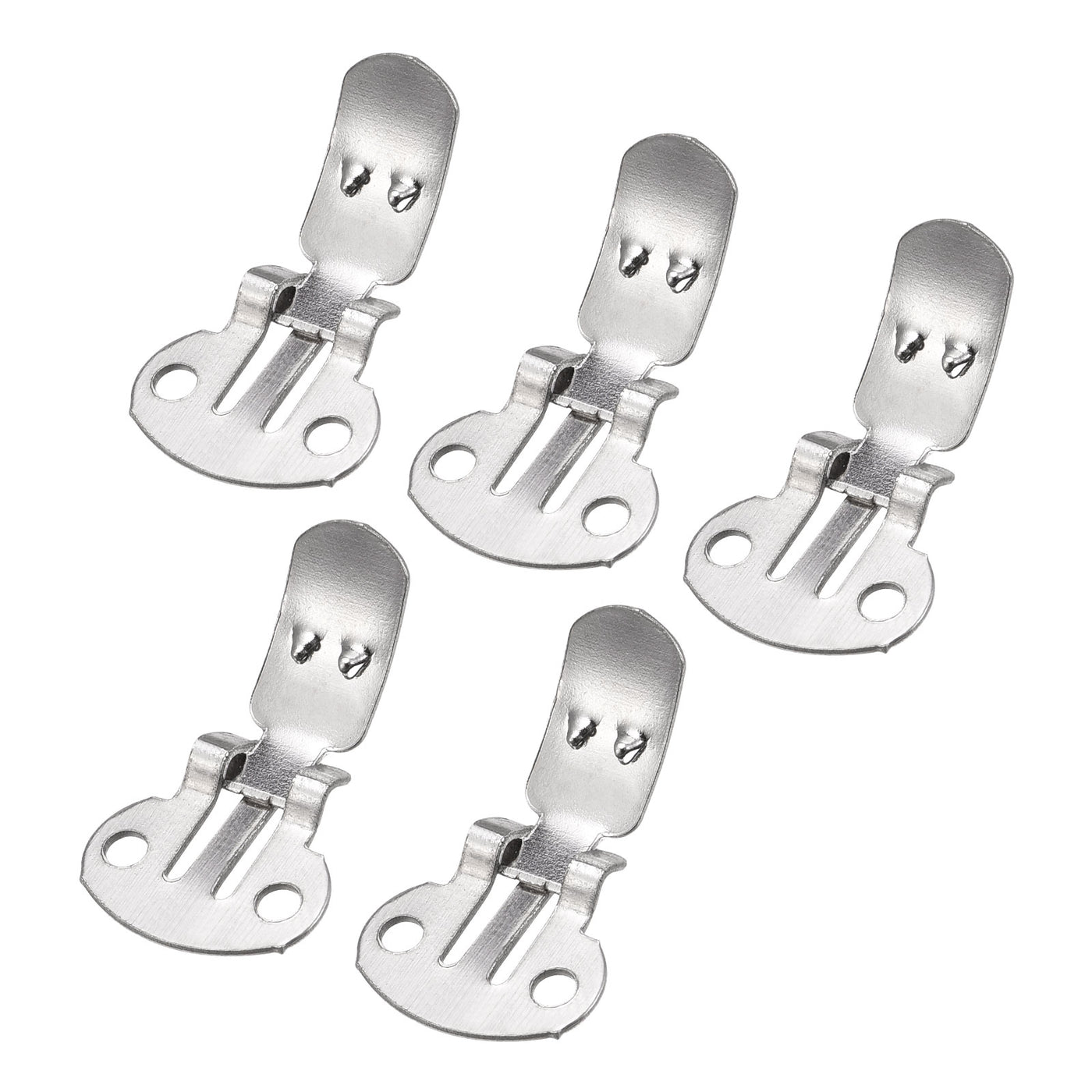 uxcell Uxcell Blank Shoe Clips 24.5mm x 14mm Iron for DIY Crafts Decoration Silver Tone 10 Pcs