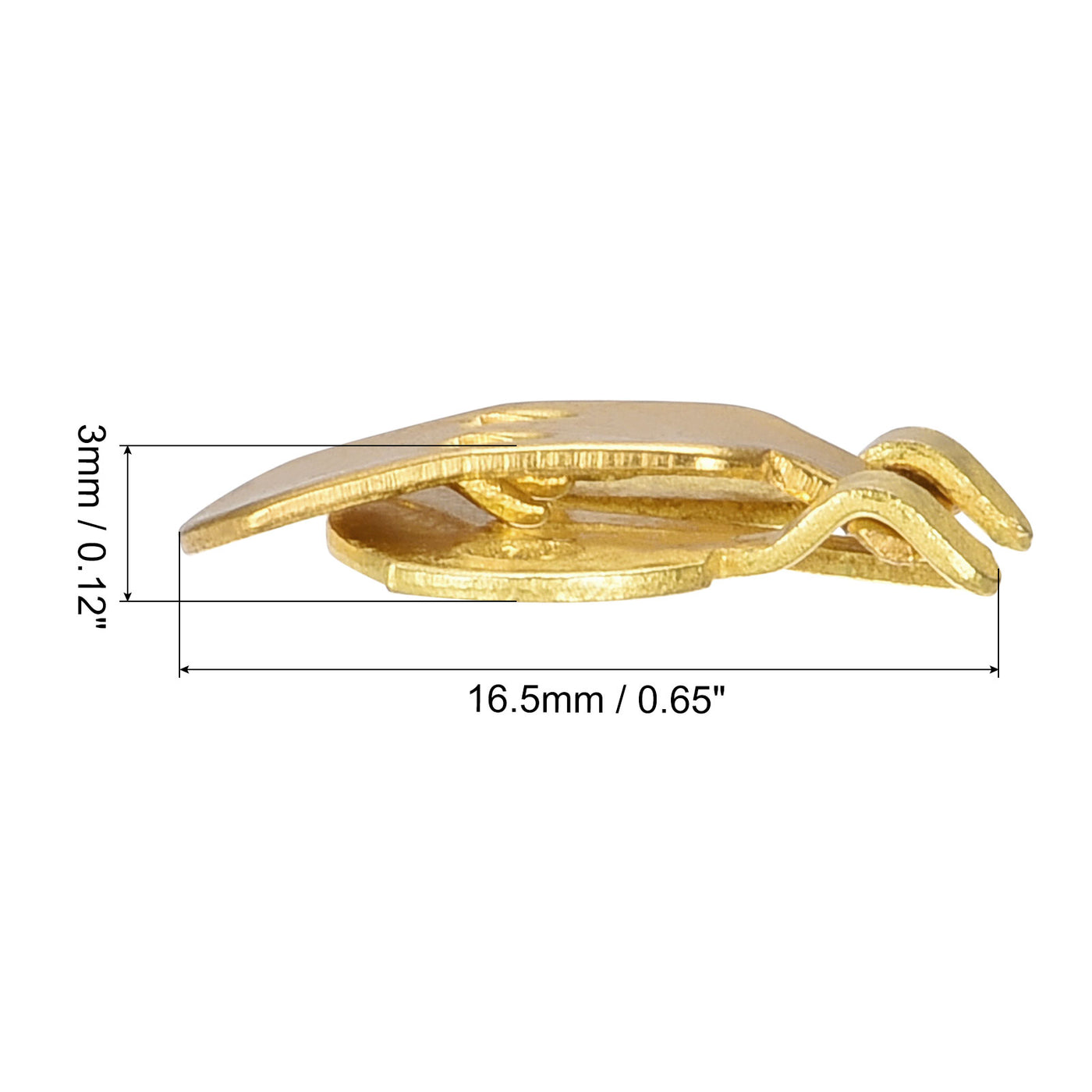 uxcell Uxcell Blank Shoe Clips 24mm x 14mm Iron for DIY Crafts Decoration Gold Tone 10 Pcs