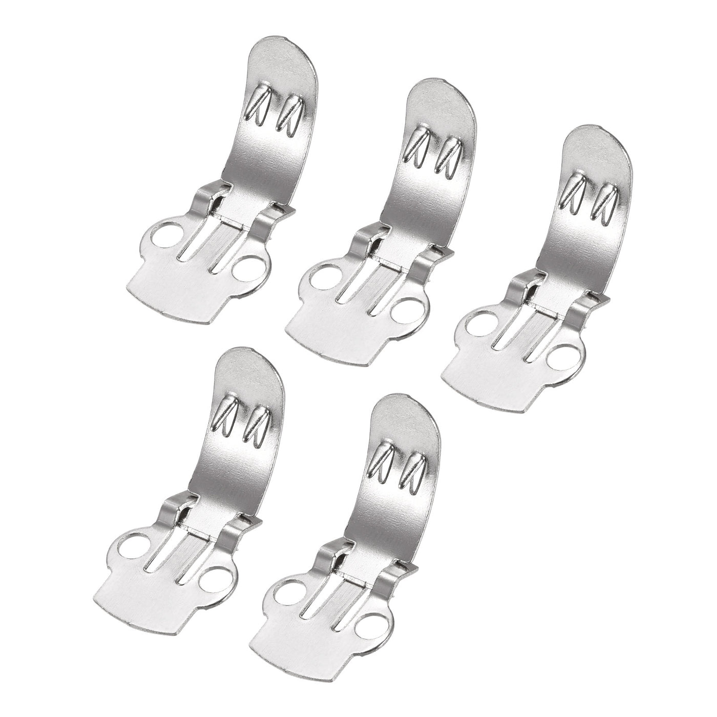 uxcell Uxcell Blank Shoe Clips 29mm x 14mm Iron for DIY Crafts Decoration Silver Tone 10 Pcs