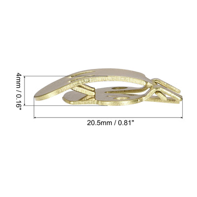 Harfington Uxcell Blank Shoe Clips 28mm x 14mm Iron for DIY Crafts Decoration Gold Tone 20 Pcs