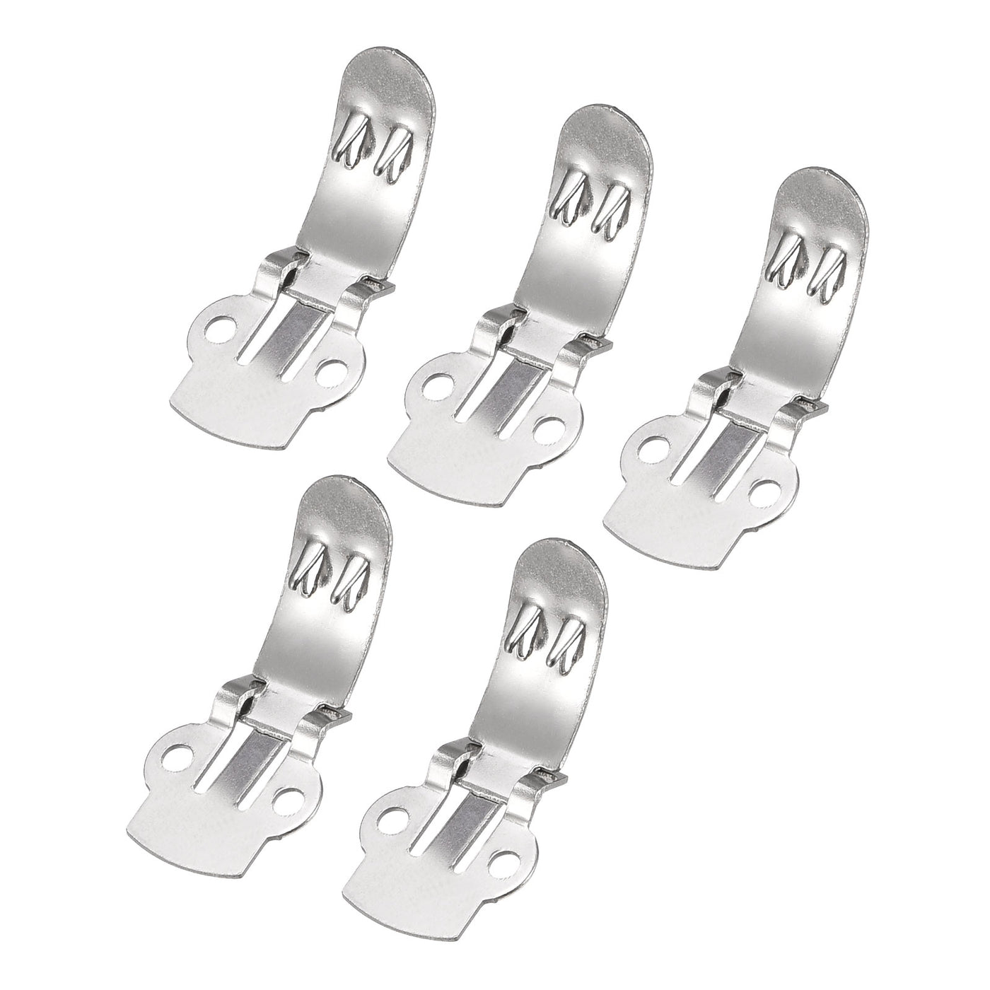 uxcell Uxcell Blank Shoe Clips 30mm x 14mm Stainless Steel for DIY Crafts Silver Tone 10 Pcs