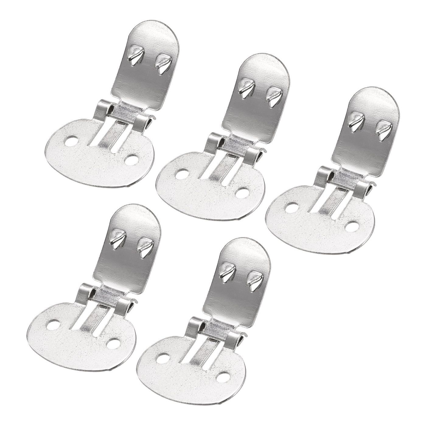 uxcell Uxcell Blank Shoe Clips 31mm x 19.5mm Iron for DIY Crafts Decoration Silver Tone 10 Pcs