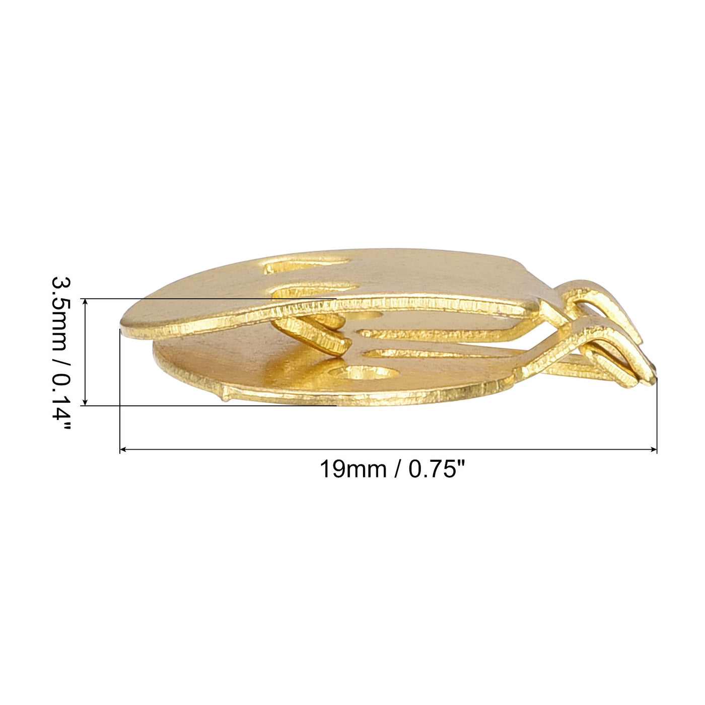 uxcell Uxcell Blank Shoe Clips 31mm x 19.5mm Iron for DIY Crafts Decoration Gold Tone 10 Pcs