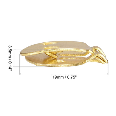 Harfington Uxcell Blank Shoe Clips 31mm x 19.5mm Iron for DIY Crafts Decoration Gold Tone 10 Pcs