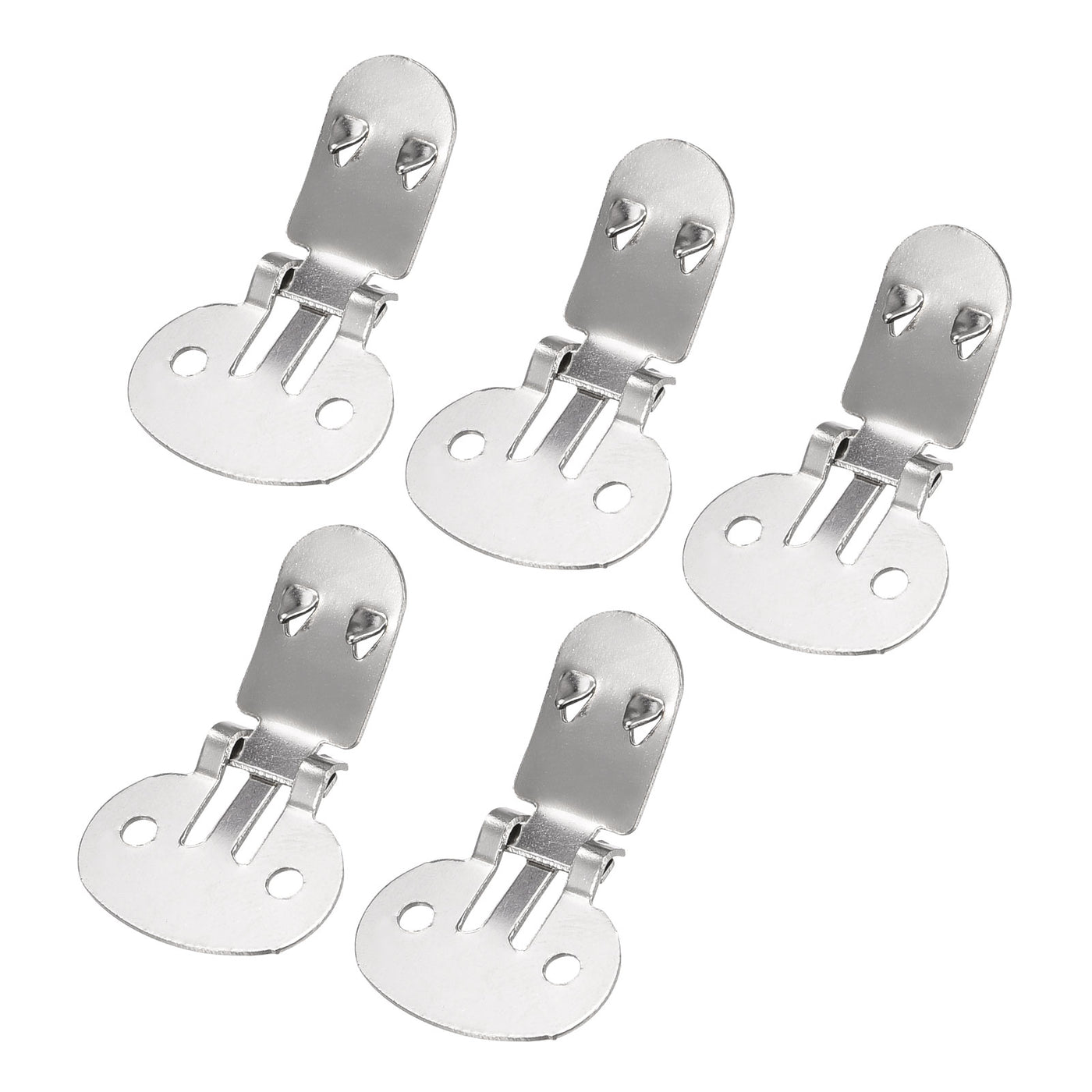 uxcell Uxcell Blank Shoe Clips 32mm x 19.5mm Stainless Steel for DIY Crafts Silver Tone 10 Pcs