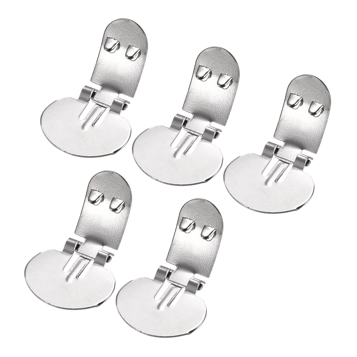 uxcell Uxcell Blank Shoe Clips 30mm x 19.5mm Iron for DIY Crafts Decoration Silver Tone 20 Pcs