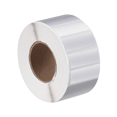 Harfington Rectangle Label Sticker Metallic Silver 2.76x1.18 Inch 1 Row 1500 Label 1 Roll