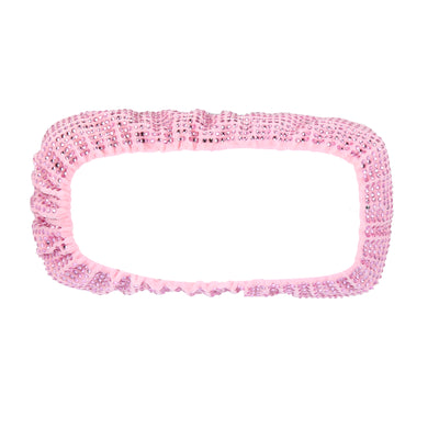 Harfington Bling Car Mirror Accessories Charm Shining Car Rear View Mirror Decorative Cover Faux Crystal Rhinestone Car Interior Trim for Women Pink