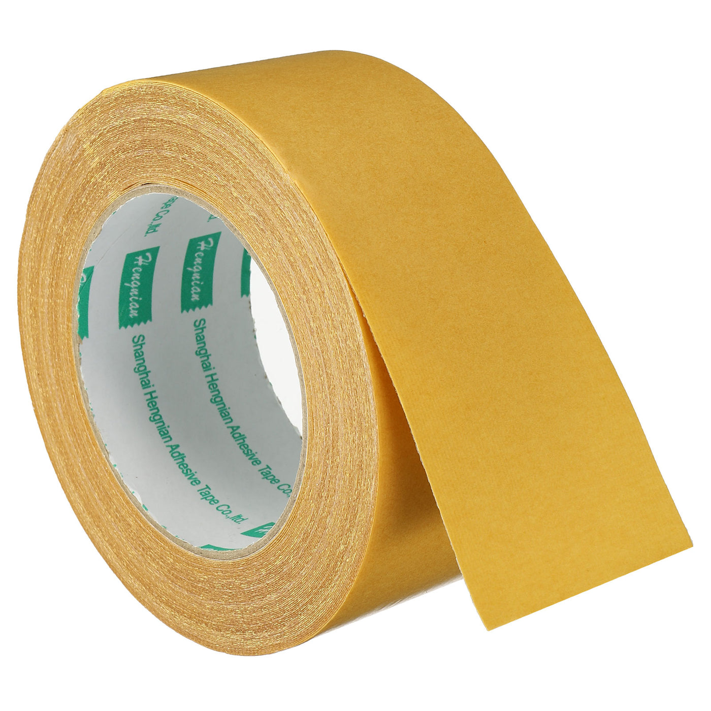 Harfington Double-Sided Adhesive Tape 50mm 20m/65.6ft Duct Cloth Mesh Fabric Yellow