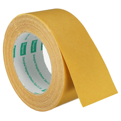 Harfington Double-Sided Adhesive Tape 50mm 20m/65.6ft Duct Cloth Mesh Fabric Yellow