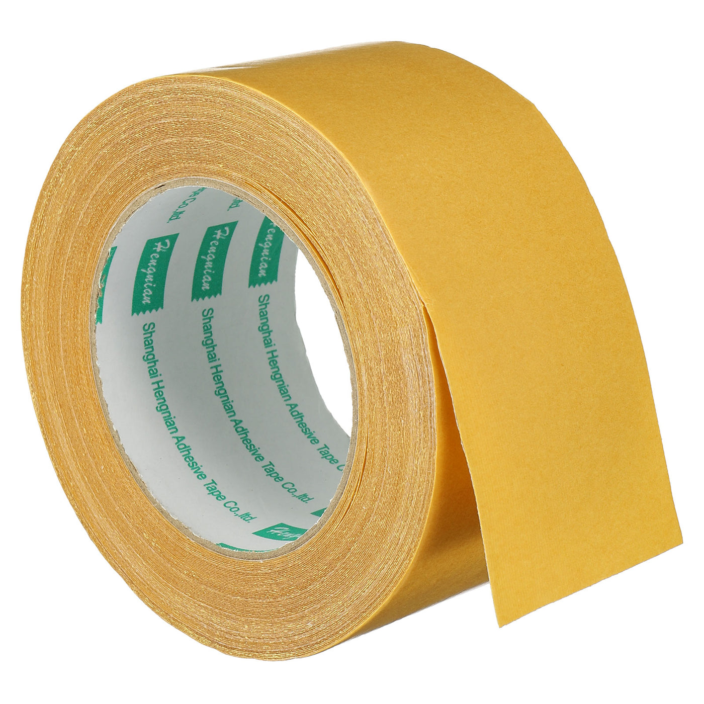 Harfington Double-Sided Adhesive Tape 60mm 20m/65.6ft Duct Cloth Mesh Fabric Yellow