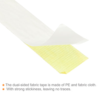 Harfington Double-Sided Adhesive Tape 50mm 18m/59ft Duct Cloth Mesh Fabric Yellow