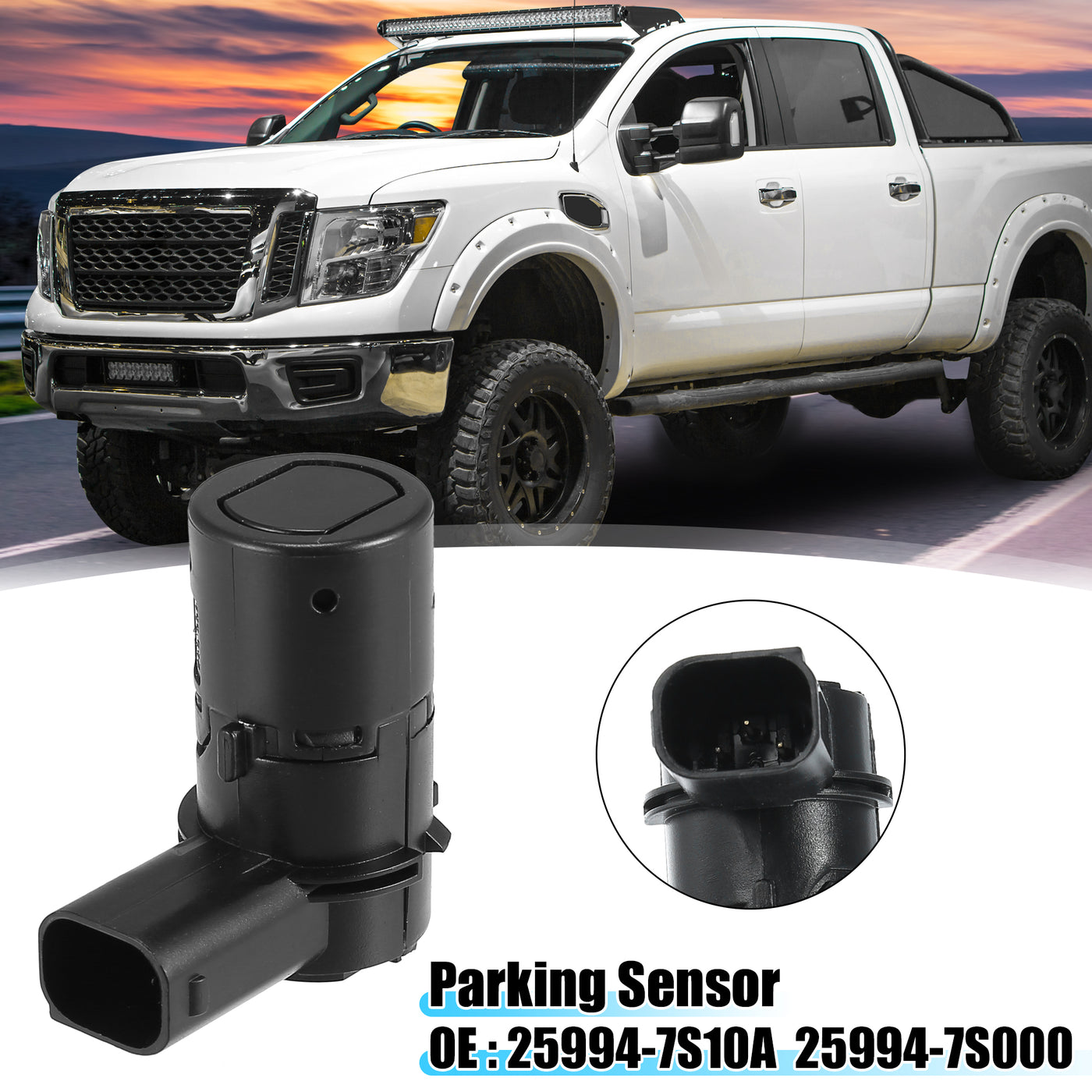 X AUTOHAUX 2 Pcs Car Bumper Reverse Parking Assist Sensor for Nissan Titan Armada 2005 2006 2007 2008 2009 2010 2011 25994-7S10A 25994-7S000