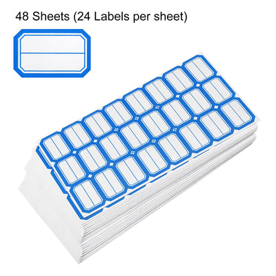 Harfington File Folder Labels Name Filing 1.5x1 Inch Blue (24 Labels/Sheet), 48 Sheets