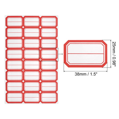 Harfington File Folder Labels Name Filing 1.5x1 Inch Red (24 Labels/Sheet), 20 Sheets