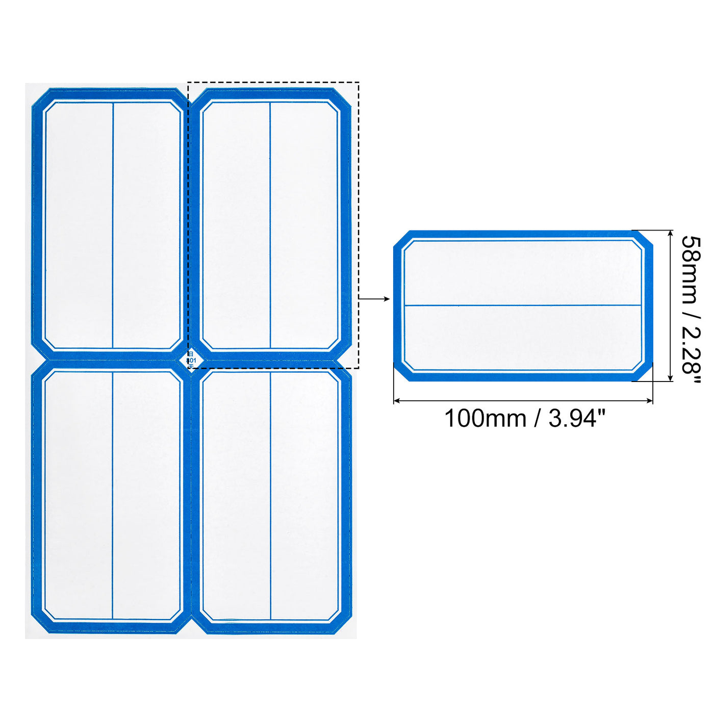 Harfington File Folder Labels Name Filing 2.2x4 Inch Blue (4 Labels/Sheet), 20 Sheets