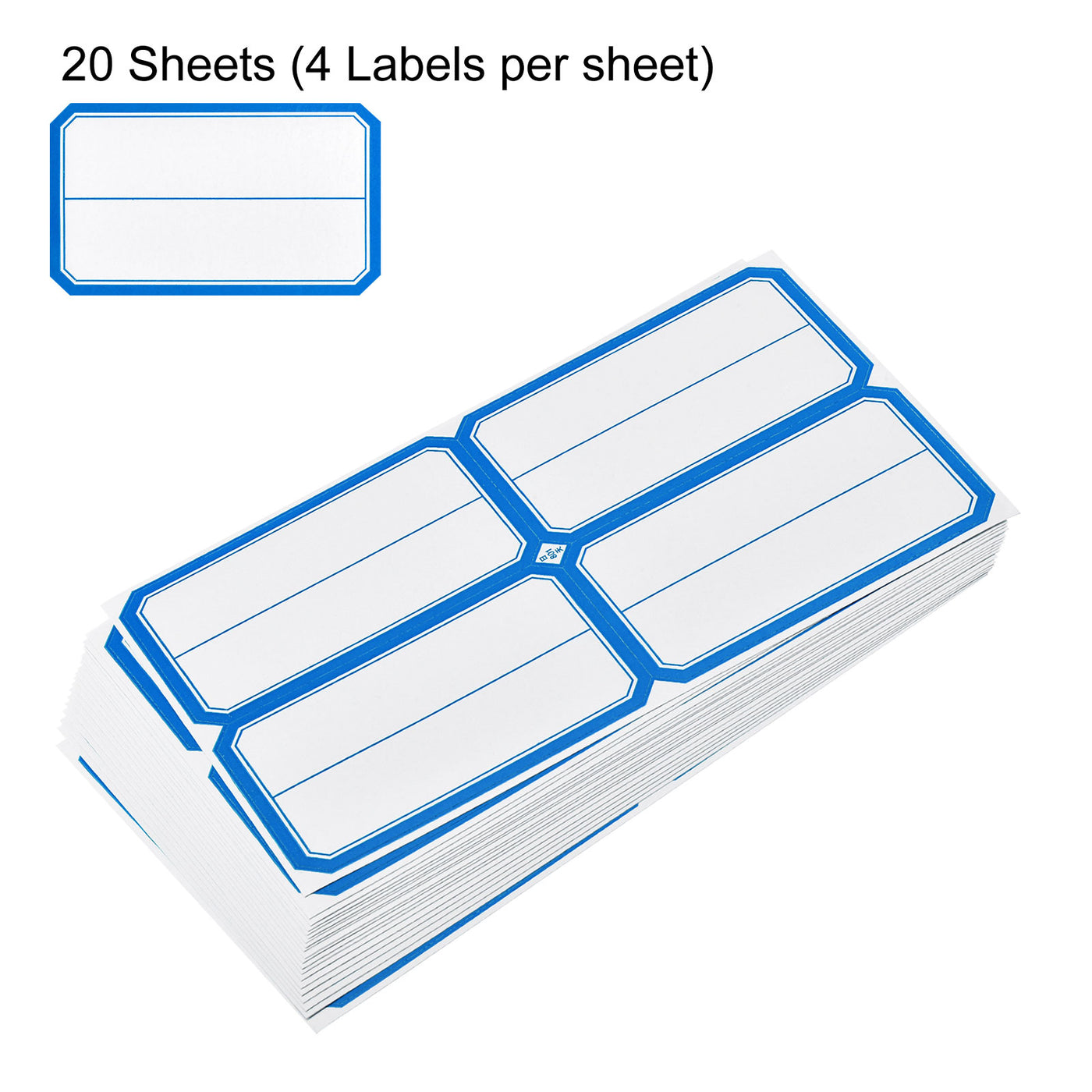 Harfington File Folder Labels Name Filing 2.2x4 Inch Blue (4 Labels/Sheet), 20 Sheets