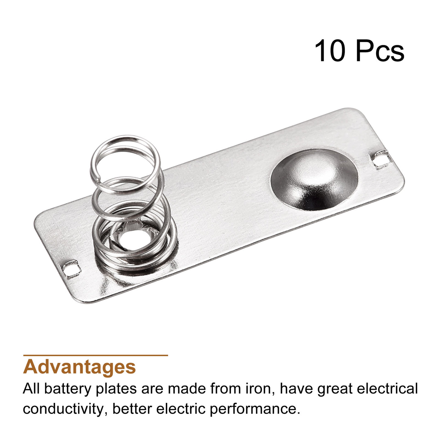 Harfington Battery Spring Plate AA Battery Contact Nickel Plate 29mmx11mm for DIY 10 Pcs