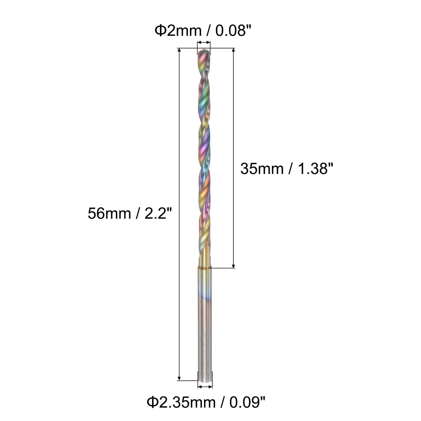 uxcell Uxcell Micro Engraving Drill Bits, High-Speed Steel, Uncoated