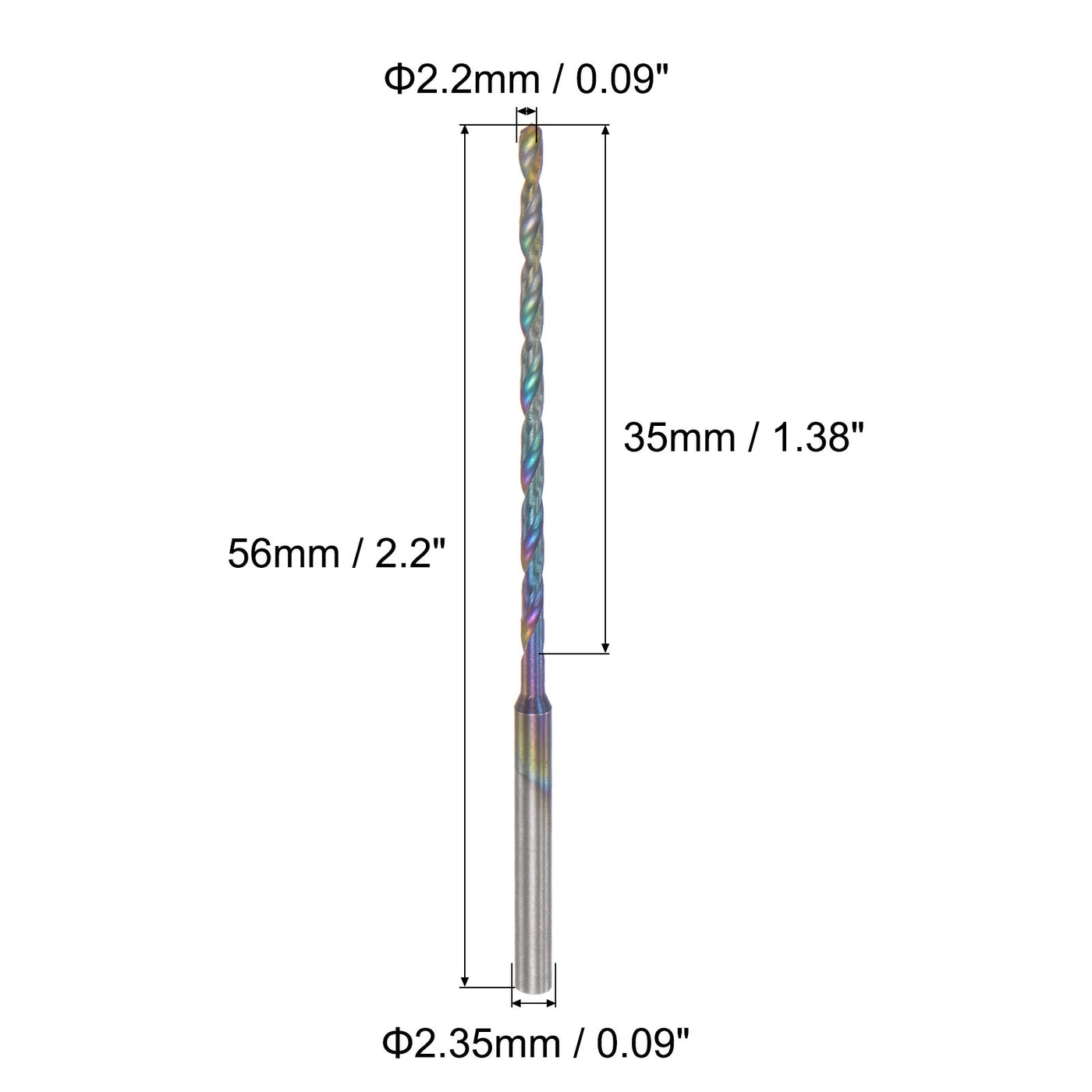 uxcell Uxcell Micro Engraving Drill Bits, High-Speed Steel Uncoated