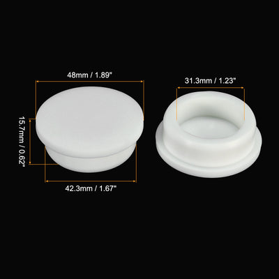 Harfington Silicone Rubber Hole Plug White Stopper for Hole