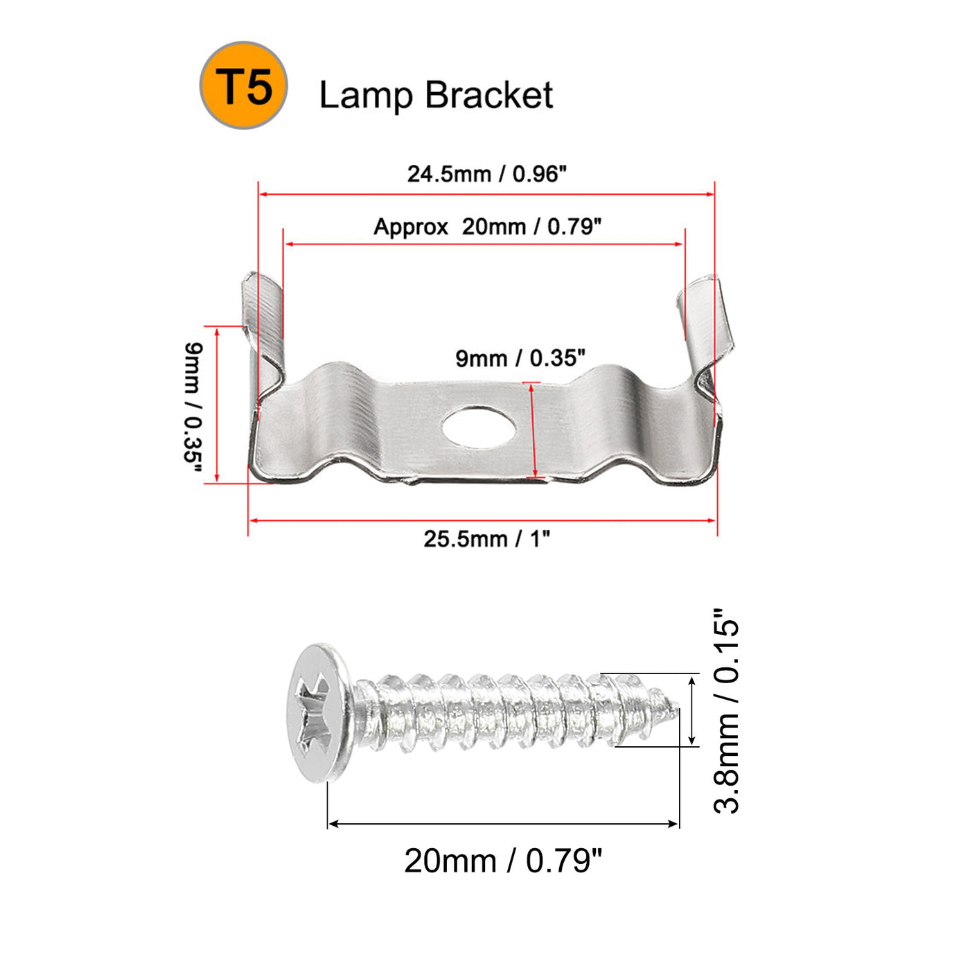 Harfington Clips Bracket Hanger Fluorescent Tube Light Fixture Holder Clamps with Screws Hollow Pipes for Bulbs Ceiling Lamp