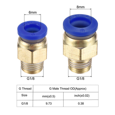 Harfington Air Cylinder Double Action Bore Stroke with Y Connector and Quick Fitting Set