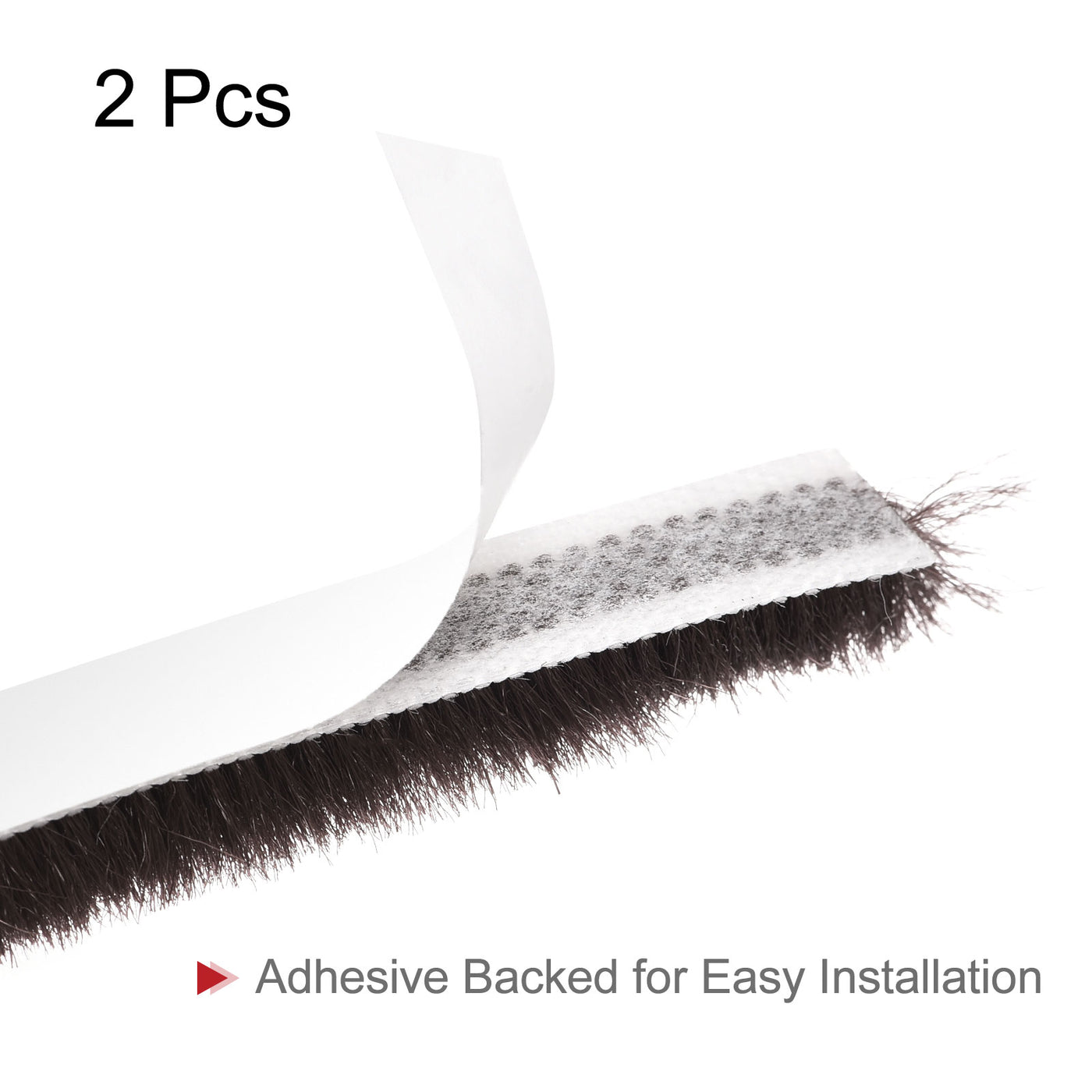 uxcell Uxcell Weather Stripping Brush, Self-Adhesive Seal Weatherstrip Sweep Brush